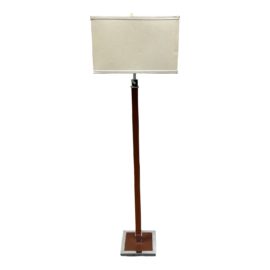 Ralph Lauren Home Leather + Chrome Floor Lamp. Original Price: $2,000