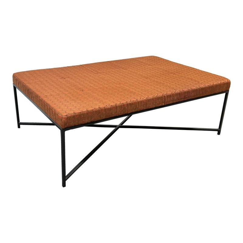 Custom Design Ottoman + Spoonflower Fabric on Metal Frame Design Plus