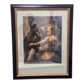 Circa 1968 Rene Rickabaugh "Mother & Child" Framed Artwork