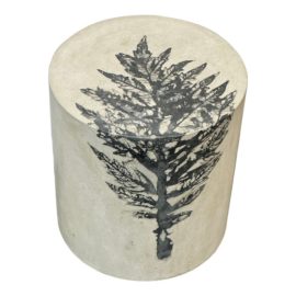 Holmes Wilson Furntiure Custom Pliny Cardoon Print Concrete Stool
