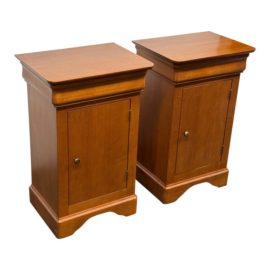Hpl Shermag Louis-Philippe Bedside Tables, a Pair