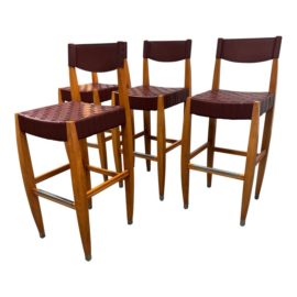 Circa 1998 Gregg Lipton Designs Tavern Collection Barstools, Set of Four