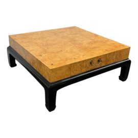 Henredon Vintage Burl Wood Ming Style Coffee Table