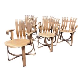 Frank Gehry Gehry Hat Trick Arm Chairs, Set of 6. Original Price: $16,356