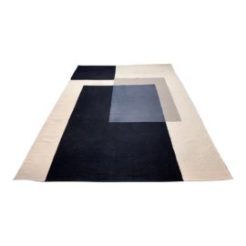 9ft X 12ft Crate & Barrel Geometric Flat Weave Area Rug. Original Price: $900