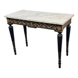 Antique Louis XVI Style Marble Top Console. Original Price: $8,500