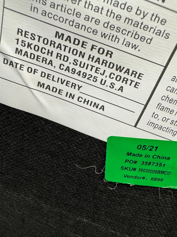 Restoration Hardware Maxwell Luxe Sofa. Original Price 6,330 Design