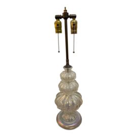 Vintage Murano Iridescent Table Lamp