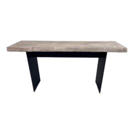 Restoration Hardware Live Edge Rustic Oak Wood Console Table. Original Price: $3,000