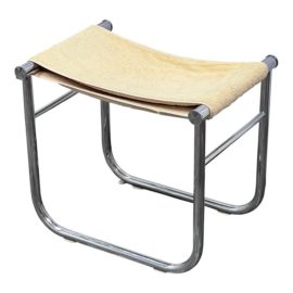 Cassina LC9 Steel & Toweling Stool. Original Price: $910