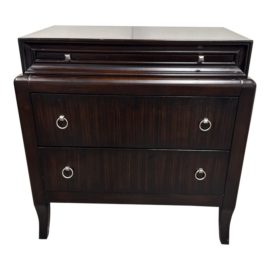 Dark Finish Two Drawer Nightstand
