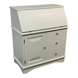 Pottery Barn Antique White Graham Secretary. Original Price: $1,209