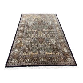 5ft 8in X 9ft 6in Oriental Hand Knotted Tree of Life Silk Area Rug