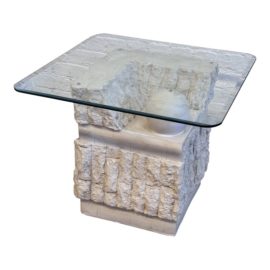 Circa 1980's Magnussen Ponte Tessellated Mactan Stone Stone Side Table