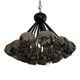 Jonathan Browning for Restoration Hardware Boule De Cristal Smoked Glass Flush Mount. Original Price: $7,200