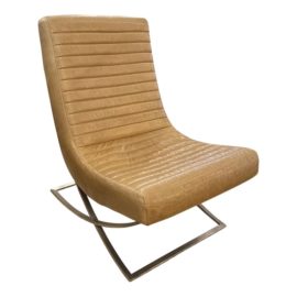 Crate and Barrel Cooper Armless Leather Lounge Chair. Original Price: $2,300