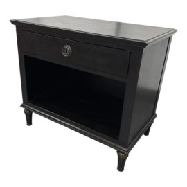 Restoration Hardware Maison Antique Black Finish Open Nightstand. Original Price : $1,460