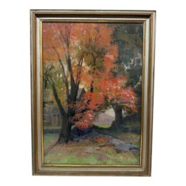 Albert Sheldon Pennoyer Autumn Splendor Original Oil Painting, Framed