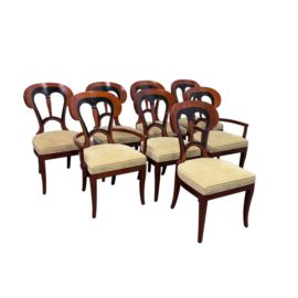 John Widdicomb Biedermeier Style Dining Chairs, Set of Eight. Original Price: $38,500