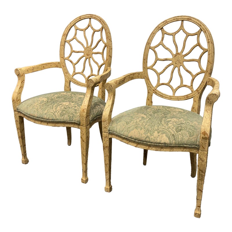 椅子 spider back arm chair Vintage Spider-Back Arm Chairs—A Pair | eBay