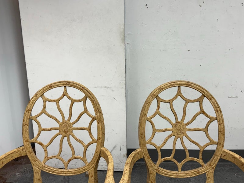 Vintage Spider Back Arm Chairs, a Pair - Design Plus Gallery