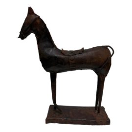 Vintage Handmade Metal Horse Folk Art Sculpture Rusty Patina
