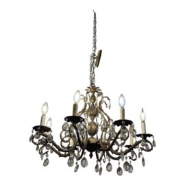 Antique Brass Eight Arm Chandelier