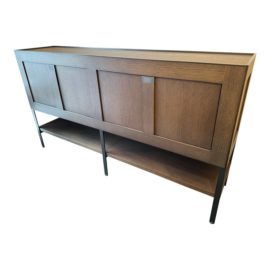 Maxalto Eracle Smoked Oak Large Credenza. Original Price: $9,480