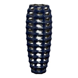 Z Gallerie Fossa Vase Sapphire + Silver Finish. Original Price: $130