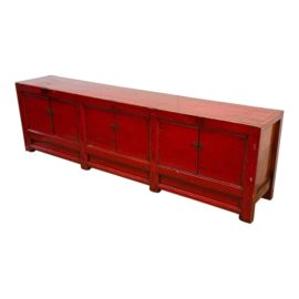 Vintage Extra Long Asian Low Cabinet