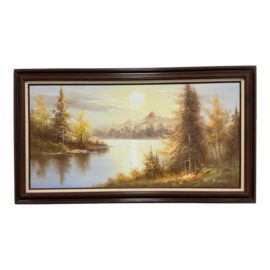 Vintage Artist P. Salas Oil on Canvas Landscape