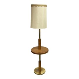 Mid 20th Century Modern Side Table Floor Lamp