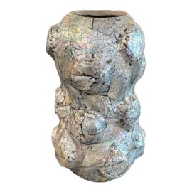 Contemporary Abstract Abalone + Resin Vessel
