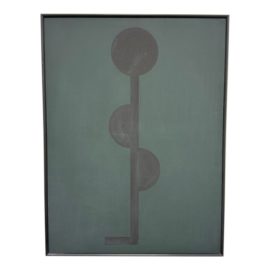 Circa 1987 Post Modern Minimalist Painting, Artist Unknown. Original Price: $1,200