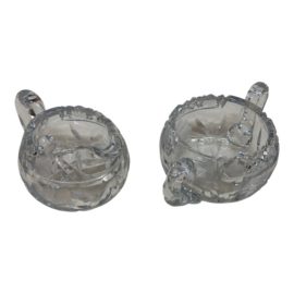 Vintage American Brilliant Cut Crystal Cream & Sugar Set