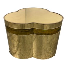 Circa 1970's Bernhard Rohne for Master Craft Trefoil Brass Side Table