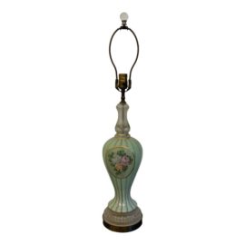 Vintage Hand Painted Floral Table Lamp