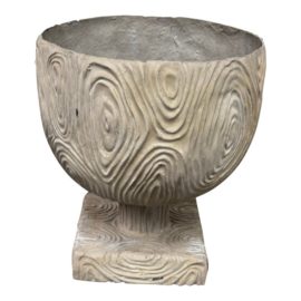 Roost French Style Faux Bois Pedestal Bowl/Planter