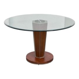 Elite Modern Round Pedestal Dining Table. Original Price: $2,300