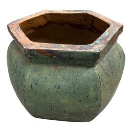 Hexagonal Glazed Terracotta Pottery
