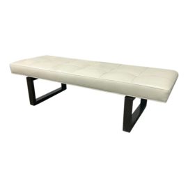 Custom Design Leather Tufted Bench