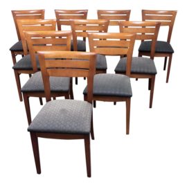 Late 20th Century Post Modern Dining Side Chairs, Set of Ten