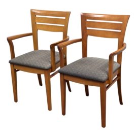 Late 20th Century Loewenstein Dining Arm Chairs, a Pair