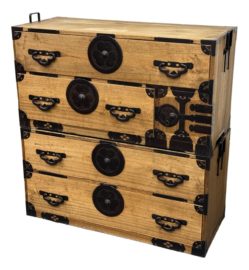 Two Piece Kiro Wood Japanese Tansu