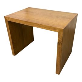 Antonio's Antiques Custom Made Solid Walnut Waterfall Side Table. Original Price: $1,500