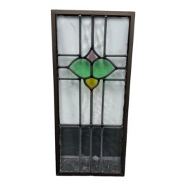 Antique Leaded Stained Glass Panel