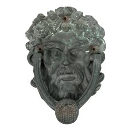 Antique Victorian Face of Bacchus Door Knocker