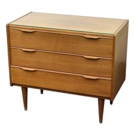 Circa 1960's Henning Jørgensen for Fredericia Møbelfabrik Danish Teak Three Drawer Dresser