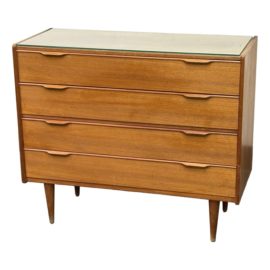 Circa 1960's Henning Jørgensen for Fredericia Møbelfabrik Danish Teak Four Drawer Dresser