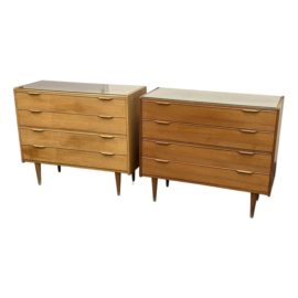 Circa 1960's Henning Jørgensen for Fredericia Møbelfabrik Danish Teak Four Drawer Dressers, a Pair